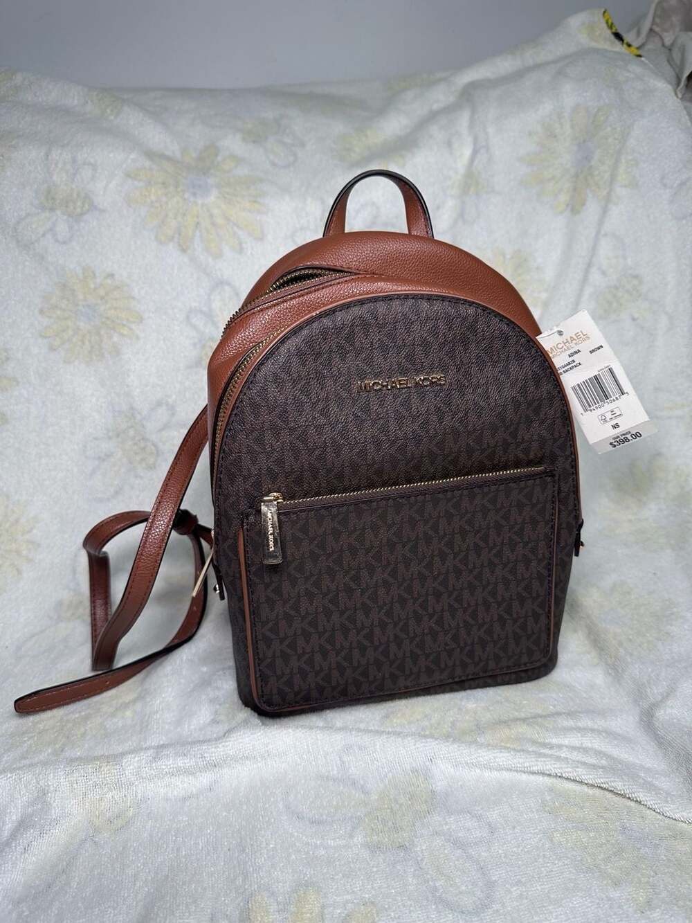 Michael Kors Adina Medium Backpack Brown Logo